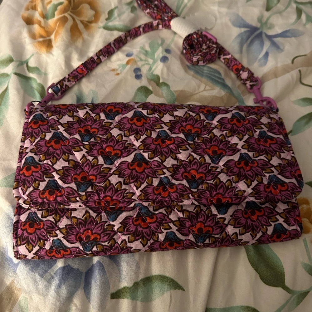 Vera Bradley scaevola fan wallet crossbody NWT